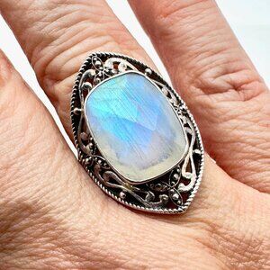 Nicky Butler Moonstone Gemstone Large Sterling Silver Statement Ring Size 10 Wei
